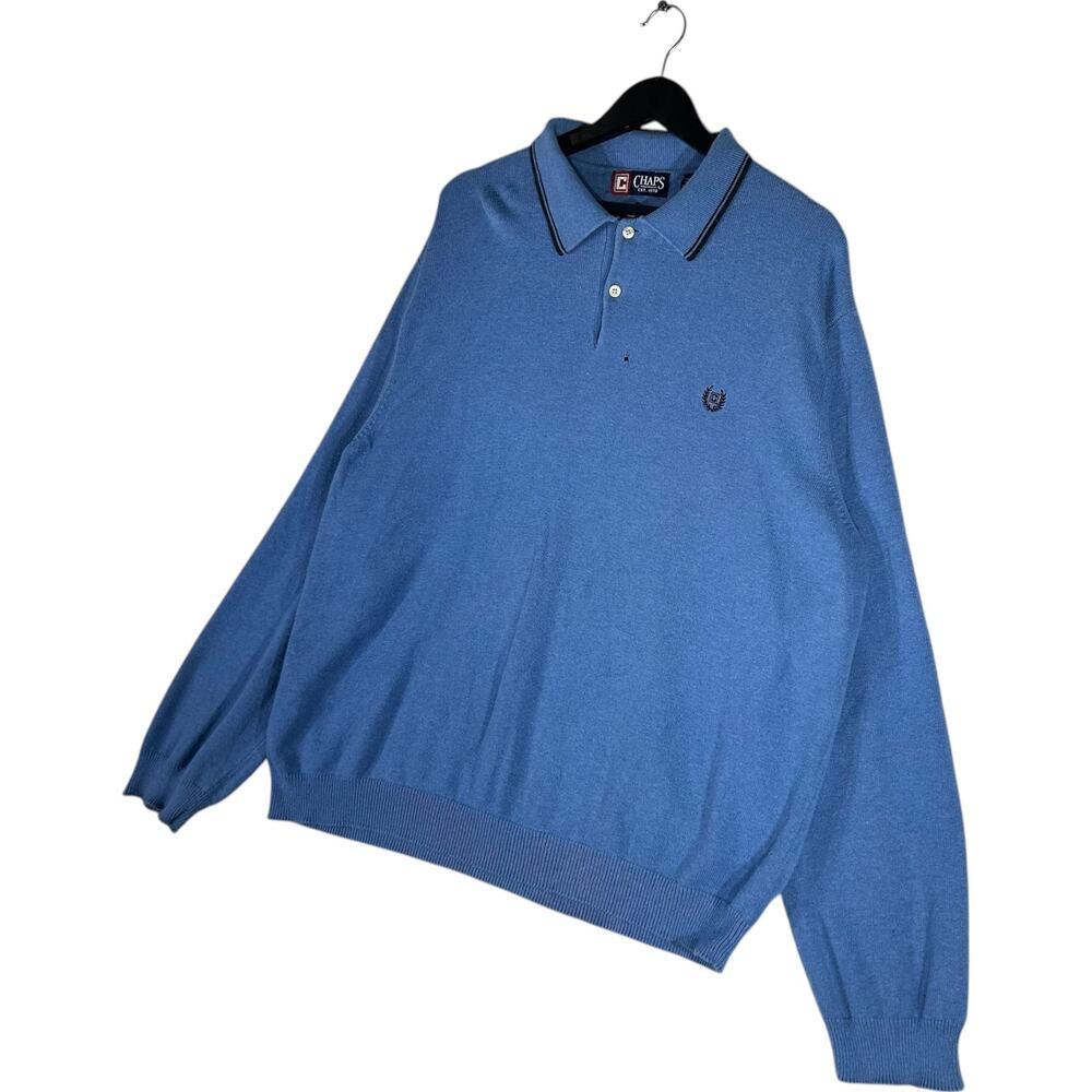 Chaps Mini Logo Collared Sweater - image 3